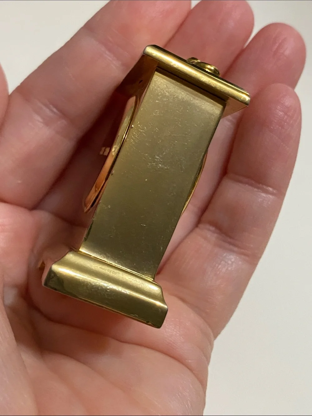 Platinum Quartz Gold Mini Mantel Clock